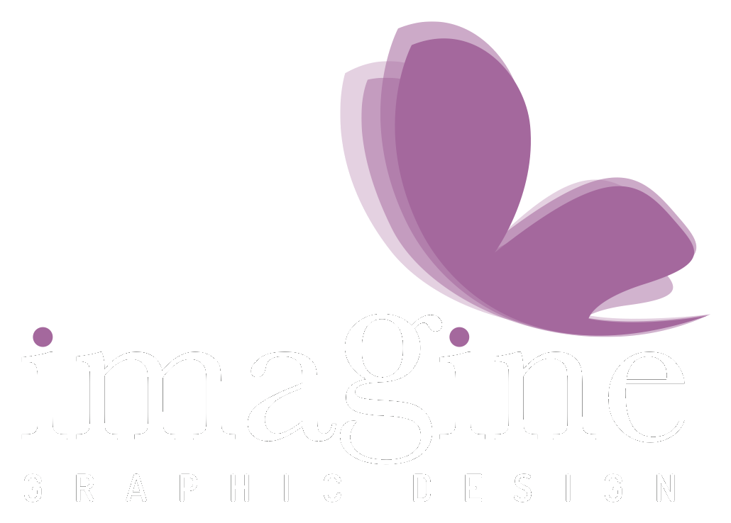 Imagine Graphic Design logo, white version